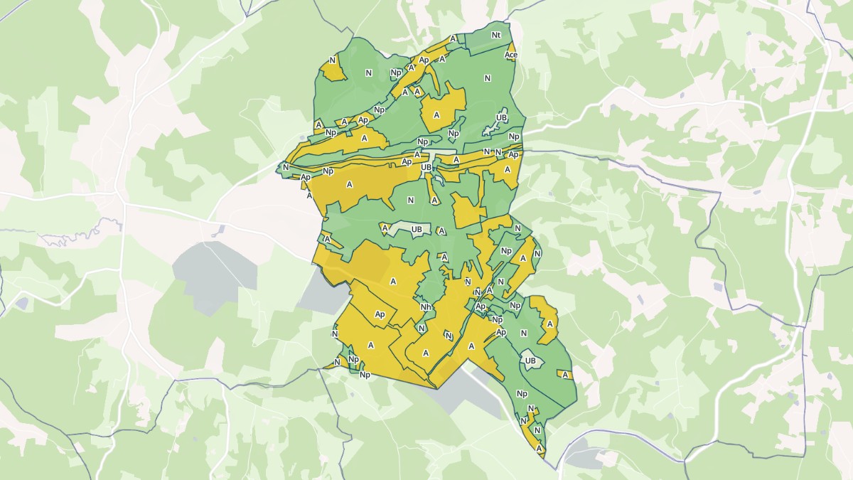 Aperçu cartographique de Saint-Paul-de-Serre, centré sur la commune