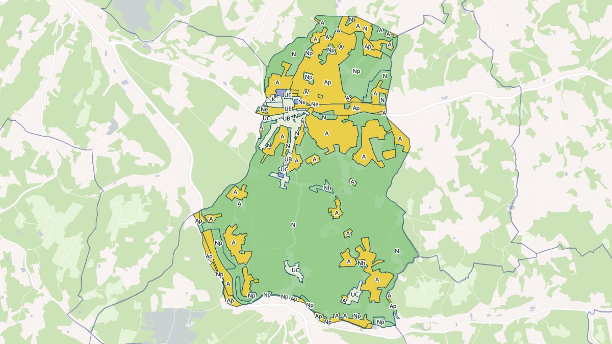 Aperçu cartographique de Saint-Pierre-de-Chignac, centré sur la commune