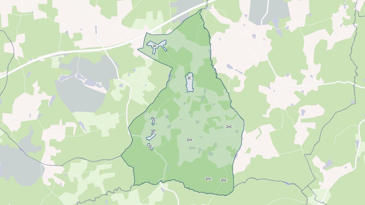 Aperçu cartographique de Saint-Sauveur-Lalande, centré sur la commune