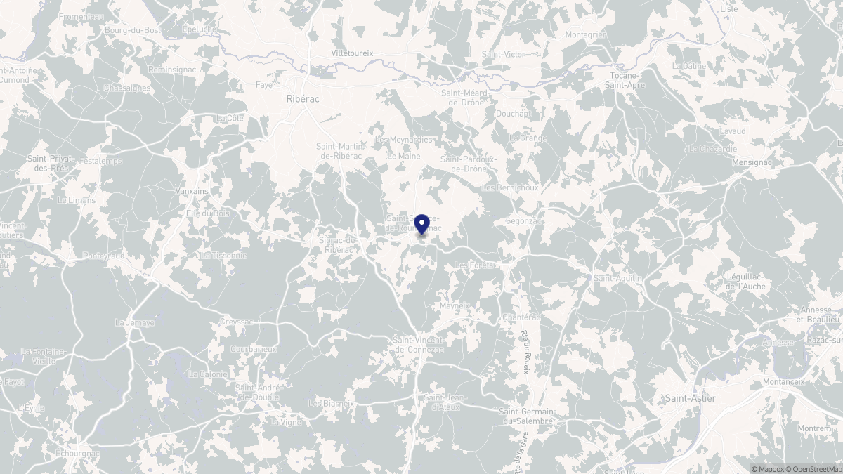 Aperçu cartographique de Saint-Sulpice-de-Roumagnac, centré sur la commune