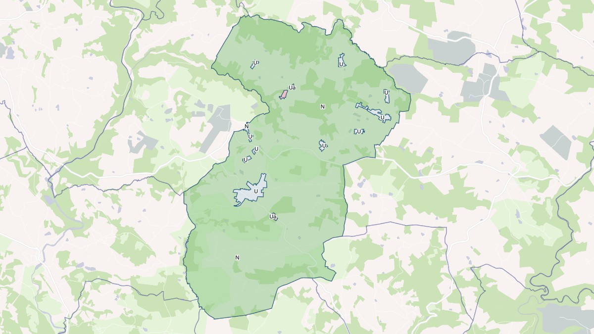 Aperçu cartographique de Saint-Sulpice-d'Excideuil, centré sur la commune