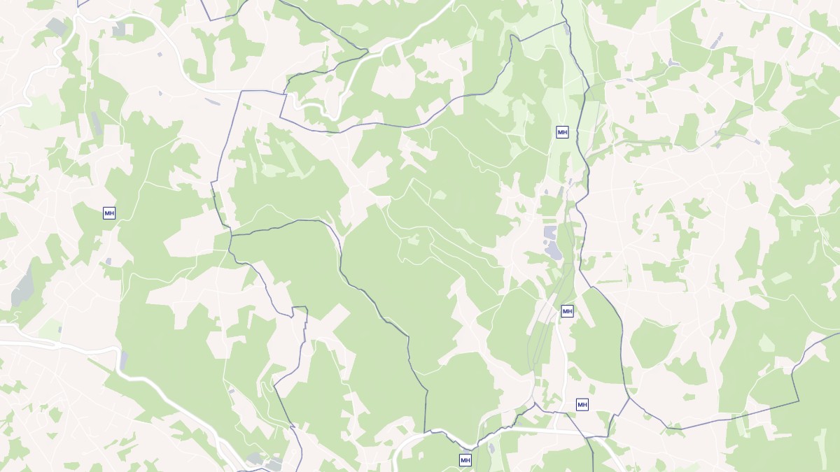 Aperçu cartographique de Saint-Vincent-le-Paluel, centré sur la commune
