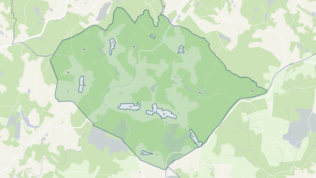 Aperçu cartographique de Savignac-de-Nontron, centré sur la commune