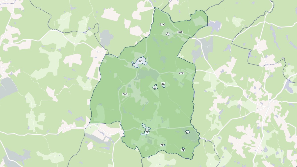 Aperçu cartographique de Servanches, centré sur la commune