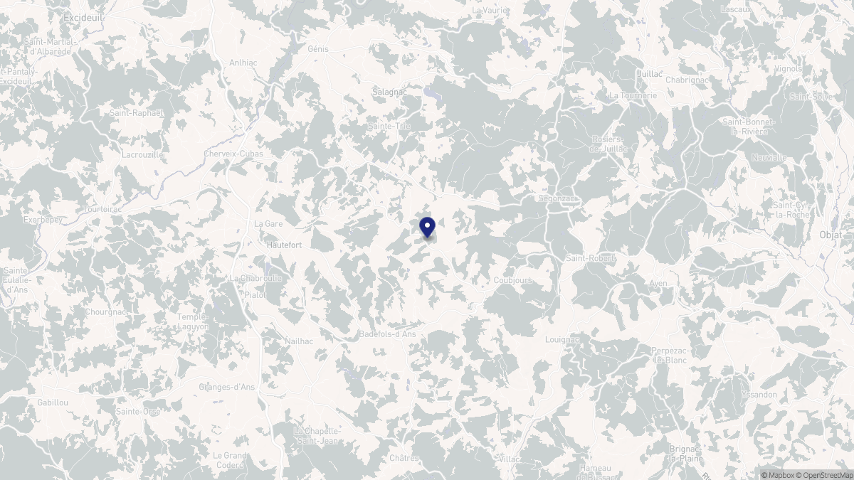 Aperçu cartographique de Teillots, centré sur la commune