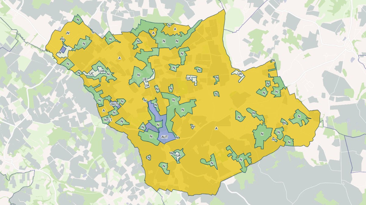 Aperçu cartographique de Thénac, centré sur la commune
