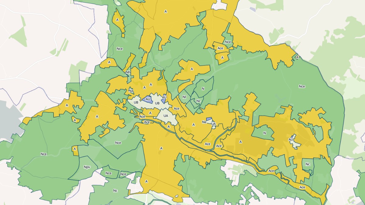 Aperçu cartographique de La Tour-Blanche-Cercles, centré sur la commune