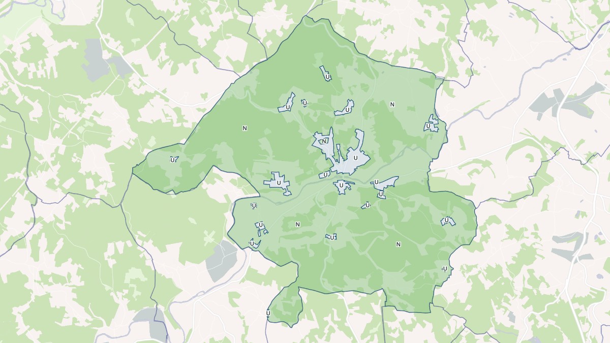 Aperçu cartographique de Tourtoirac, centré sur la commune