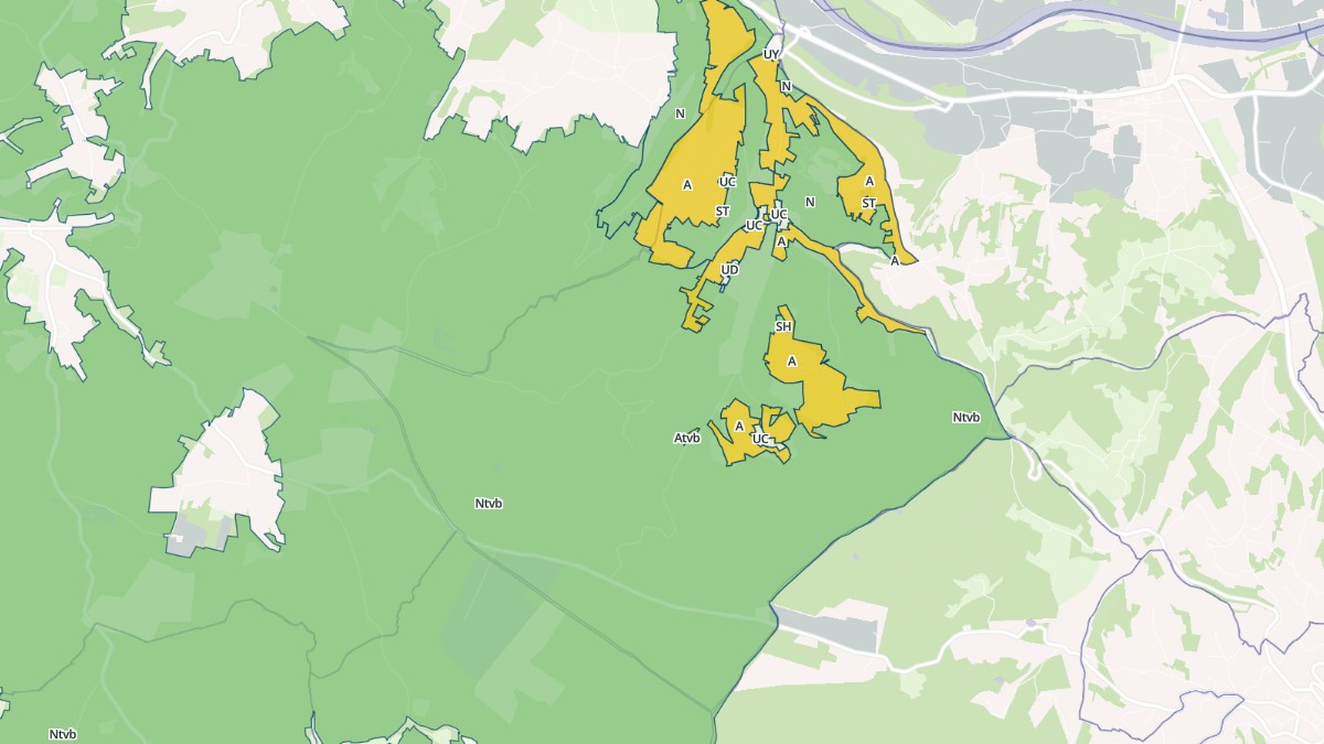 Aperçu cartographique de Urval, centré sur la commune