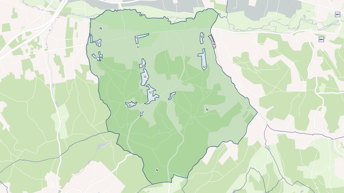 Aperçu cartographique de Vallereuil, centré sur la commune