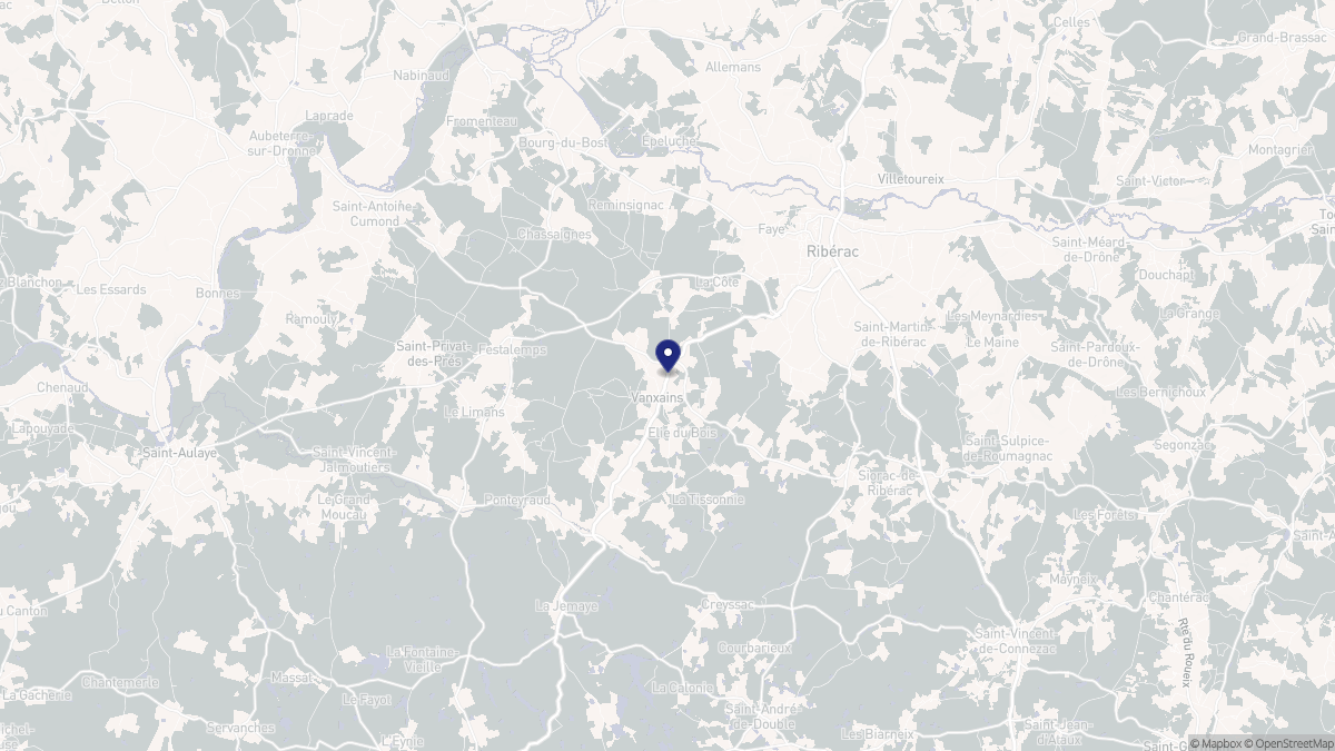Aperçu cartographique de Vanxains, centré sur la commune