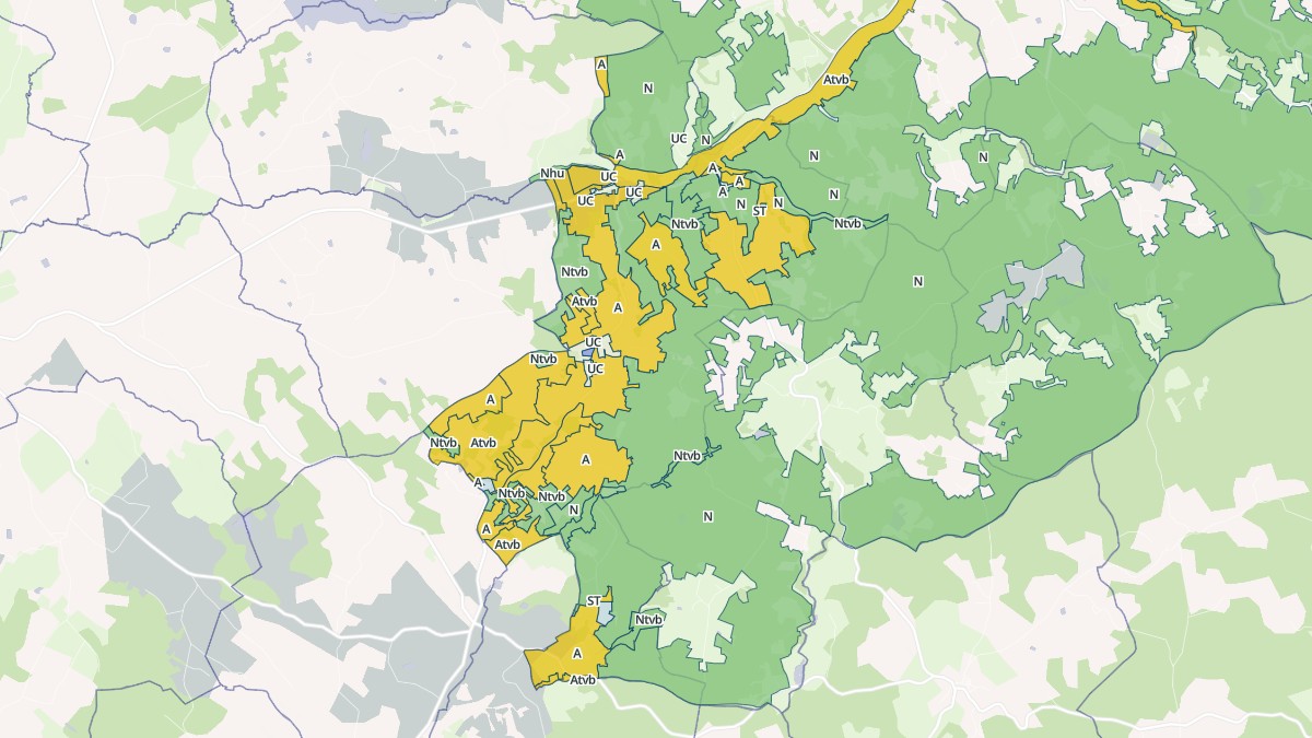 Aperçu cartographique de Vergt-de-Biron, centré sur la commune