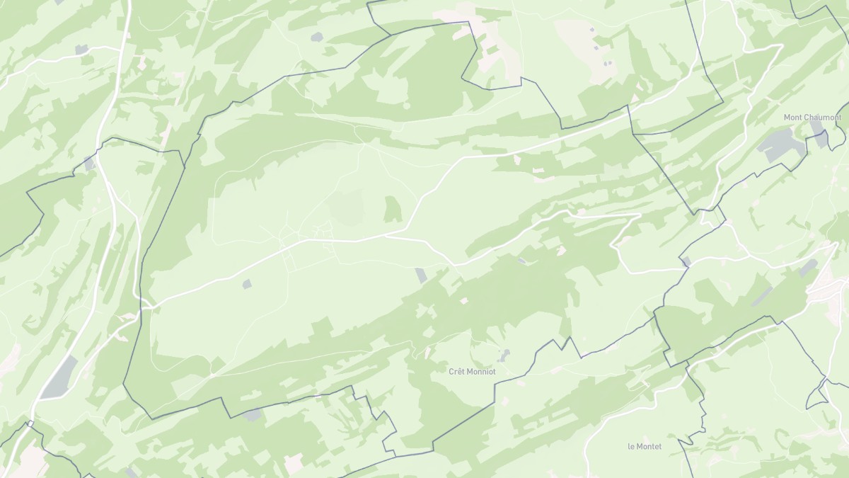 Aperçu cartographique de Arc-sous-Cicon, centré sur la commune