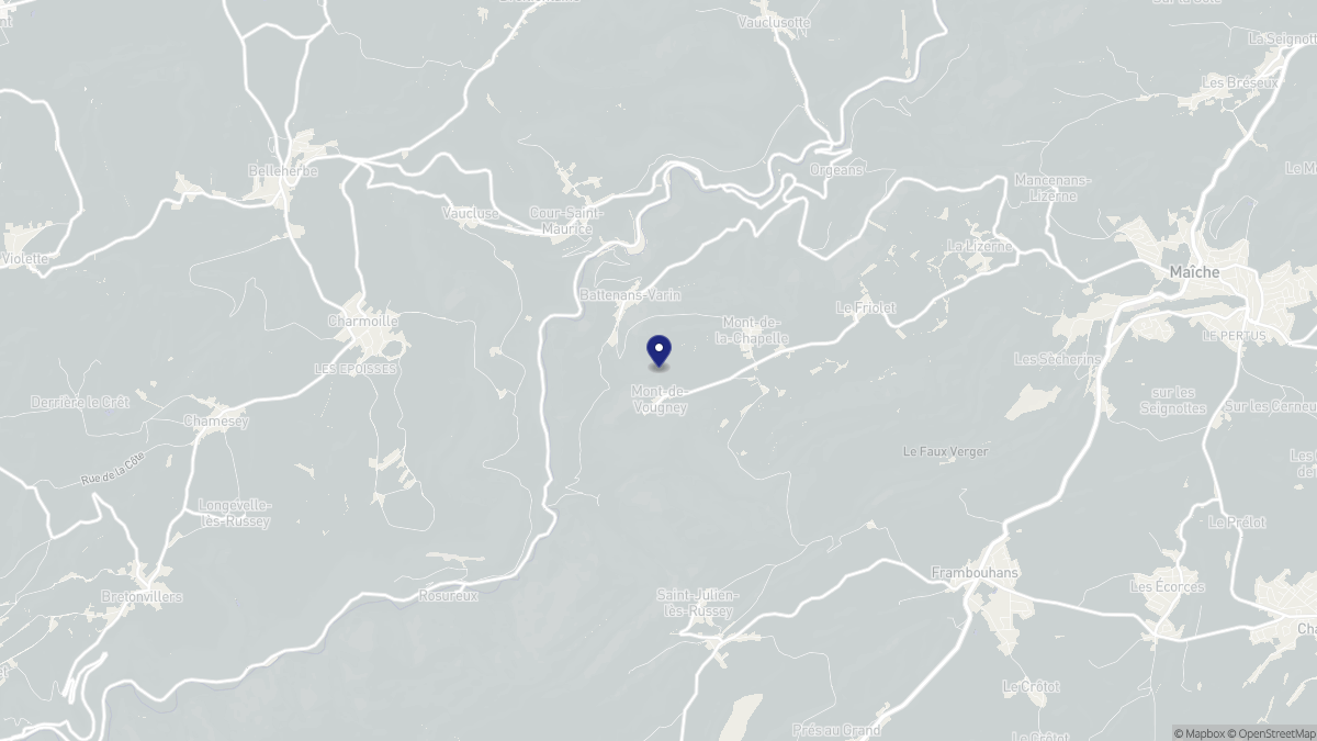 Aperçu cartographique de Battenans-Varin, centré sur la commune