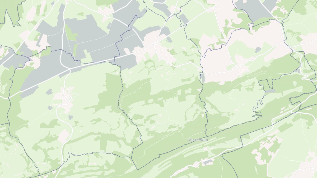 Aperçu cartographique de Bolandoz, centré sur la commune