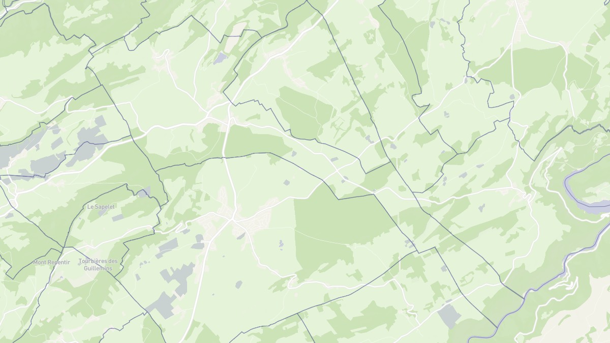 Aperçu cartographique de Bonnétage, centré sur la commune