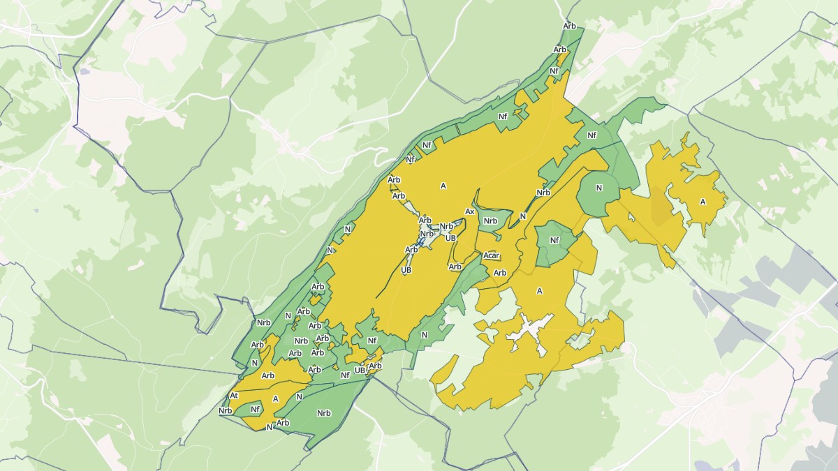 Aperçu cartographique de Boujailles, centré sur la commune