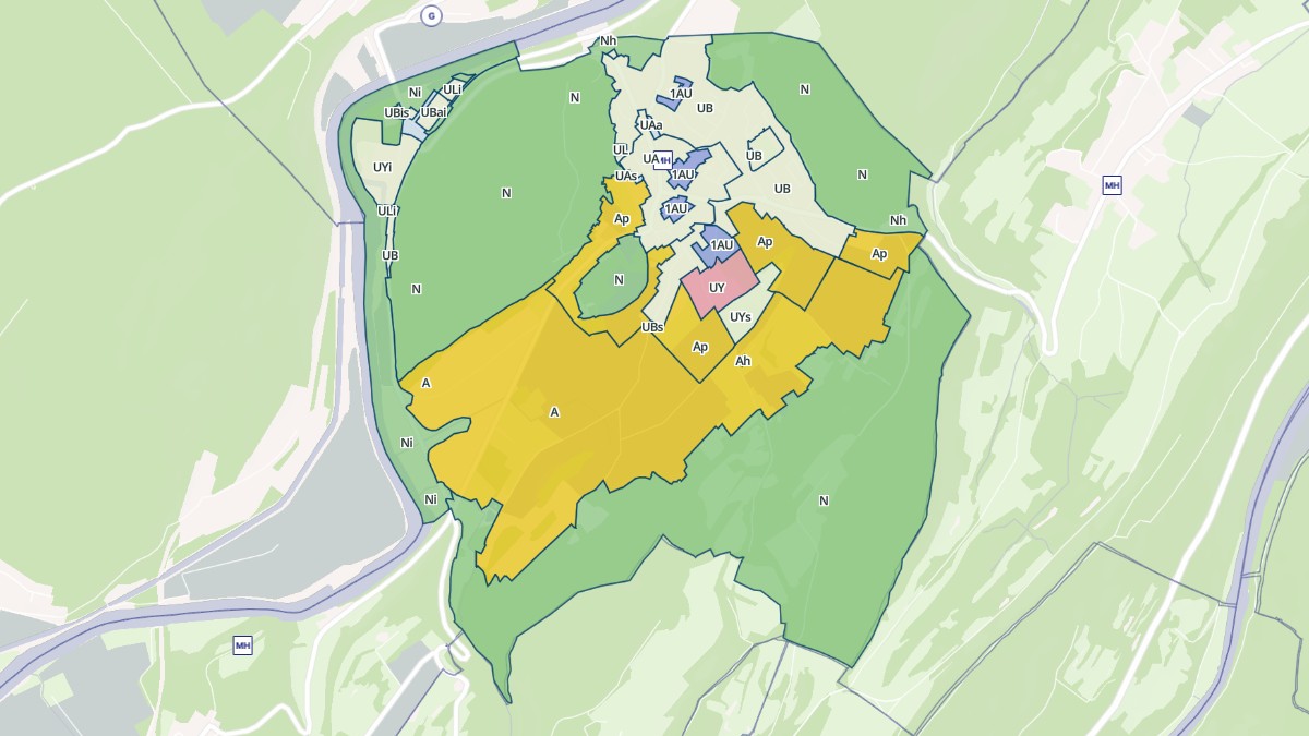 Aperçu cartographique de Boussières, centré sur la commune