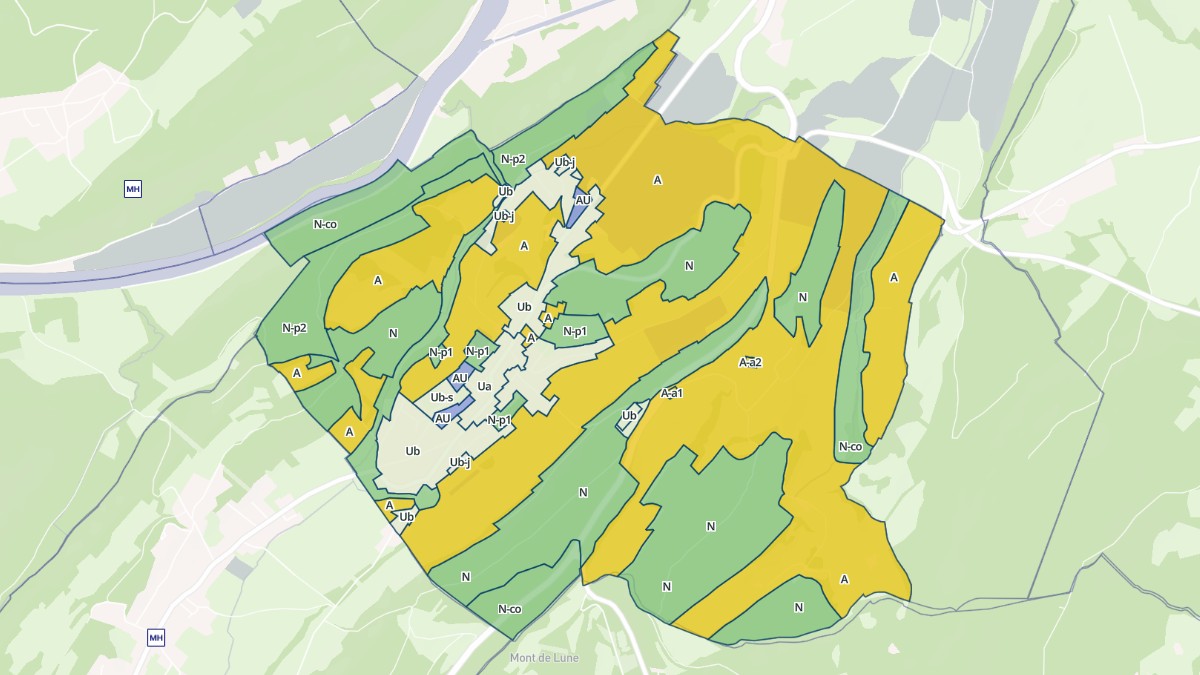 Aperçu cartographique de Busy, centré sur la commune