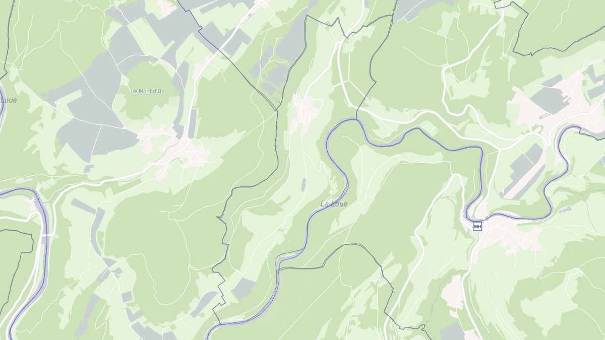 Aperçu cartographique de Cademène, centré sur la commune