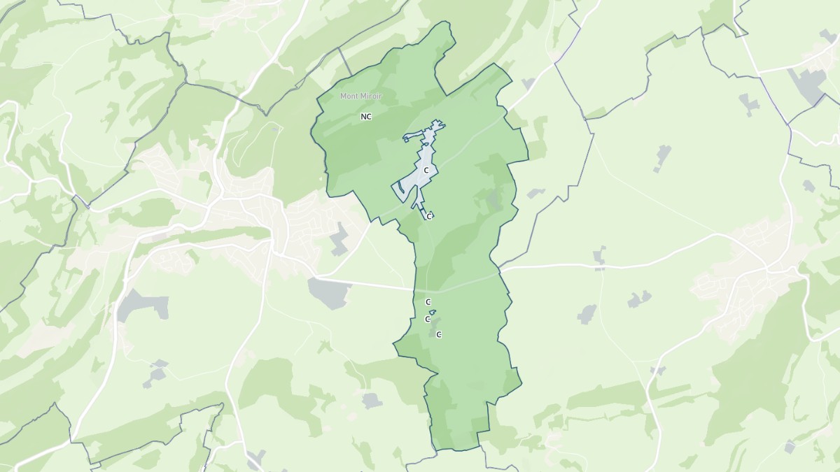 Aperçu cartographique de Cernay-l'Église, centré sur la commune