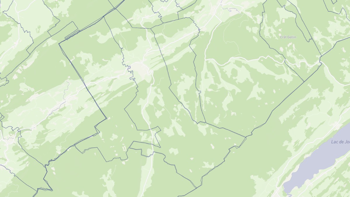 Aperçu cartographique de Chaux-Neuve, centré sur la commune