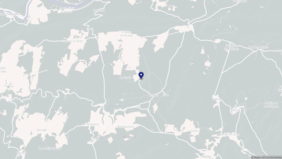 Aperçu cartographique de Chazot, centré sur la commune