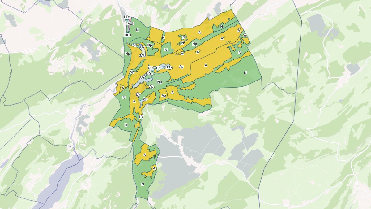 Aperçu cartographique de La Cluse-et-Mijoux, centré sur la commune