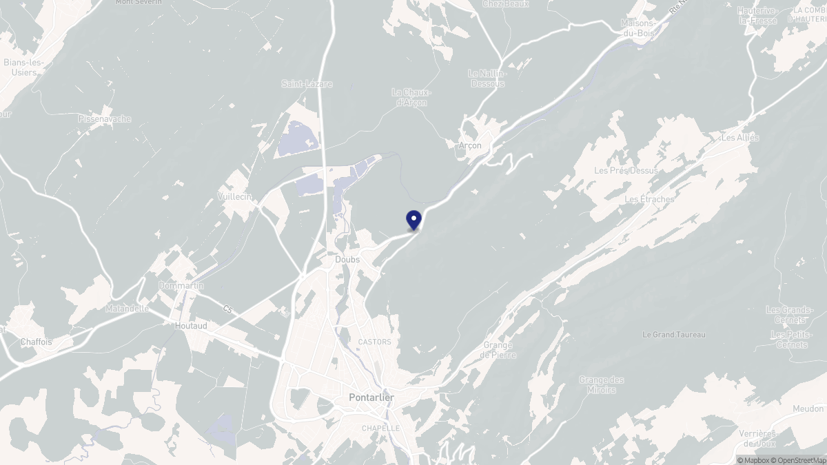 Aperçu cartographique de Doubs, centré sur la commune