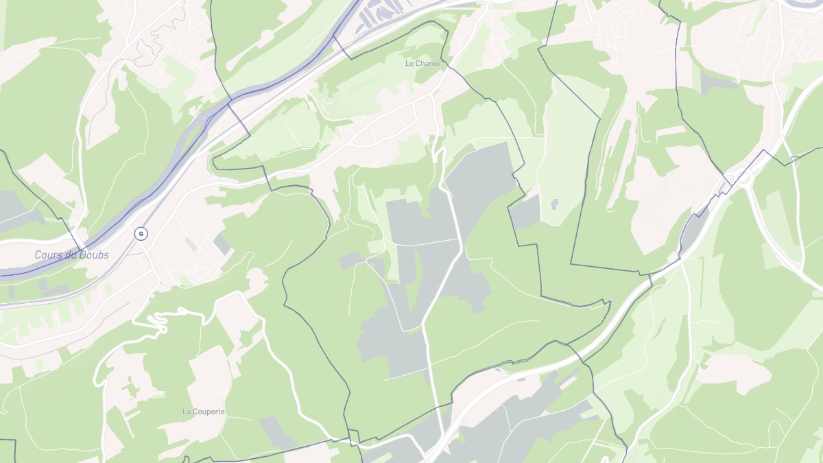 Aperçu cartographique de Étouvans, centré sur la commune