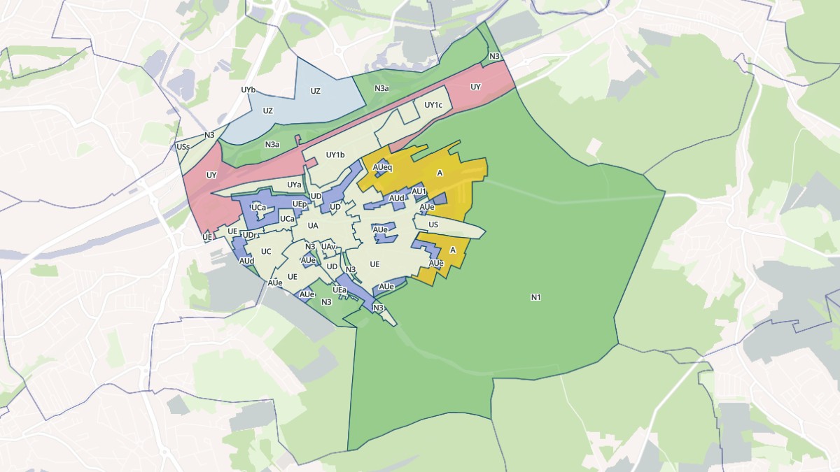 Aperçu cartographique de Étupes, centré sur la commune
