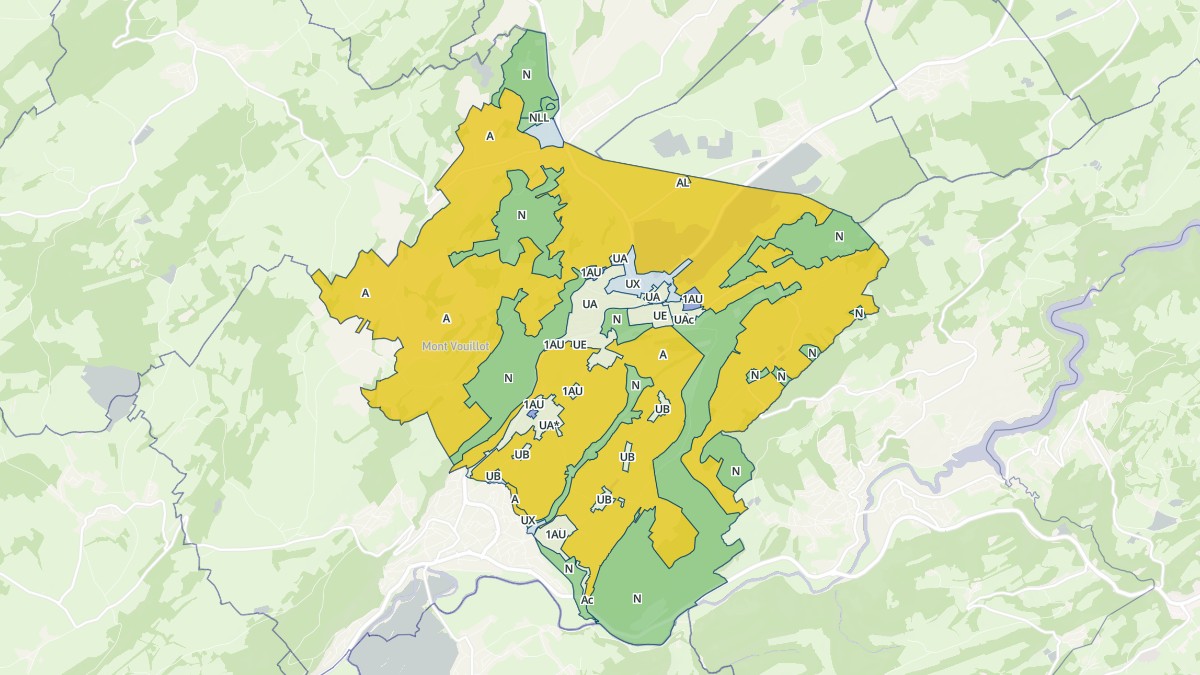 Aperçu cartographique de Les Fins, centré sur la commune