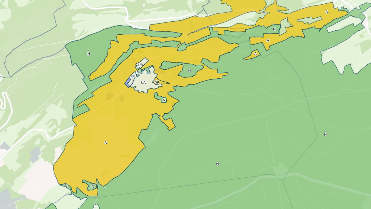 Aperçu cartographique de Gevresin, centré sur la commune