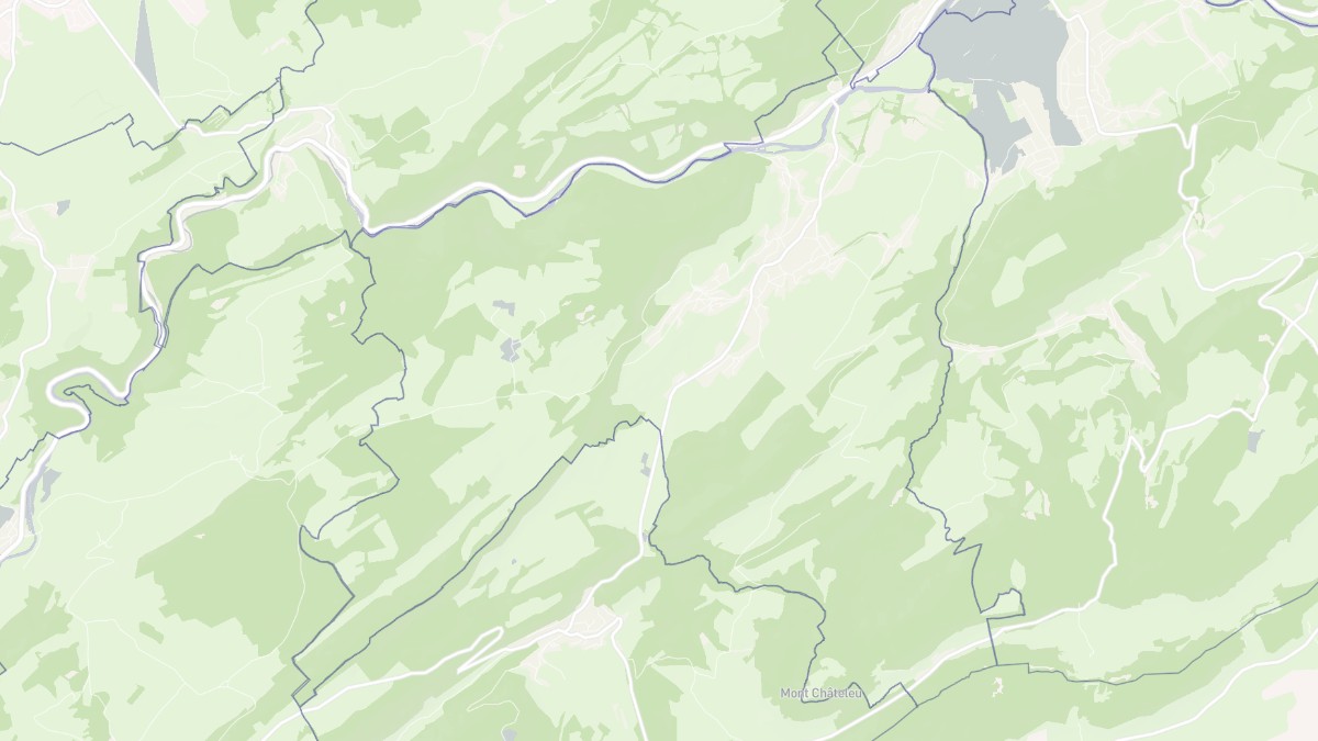 Aperçu cartographique de Grand'Combe-Châteleu, centré sur la commune