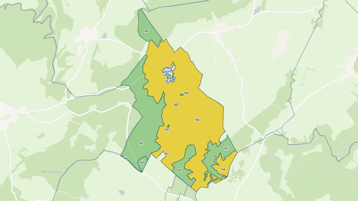 Aperçu cartographique de Grandfontaine-sur-Creuse, centré sur la commune