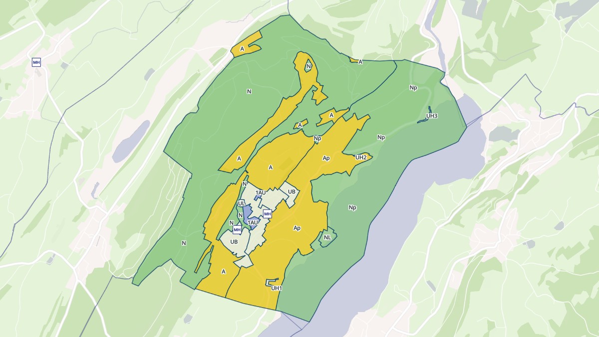 Aperçu cartographique de Les Grangettes, centré sur la commune