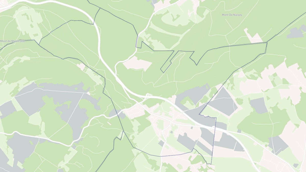 Aperçu cartographique de L'Hôpital-du-Grosbois, centré sur la commune
