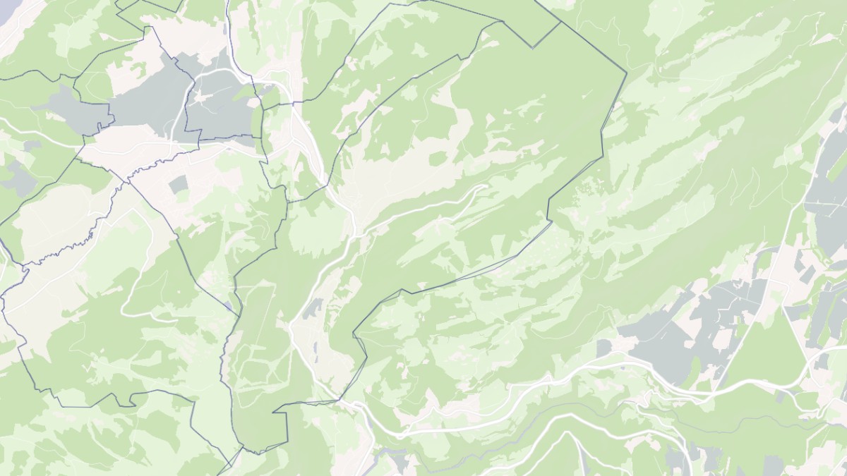 Aperçu cartographique de Jougne, centré sur la commune