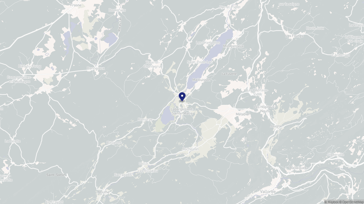 Aperçu cartographique de Labergement-Sainte-Marie, centré sur la commune