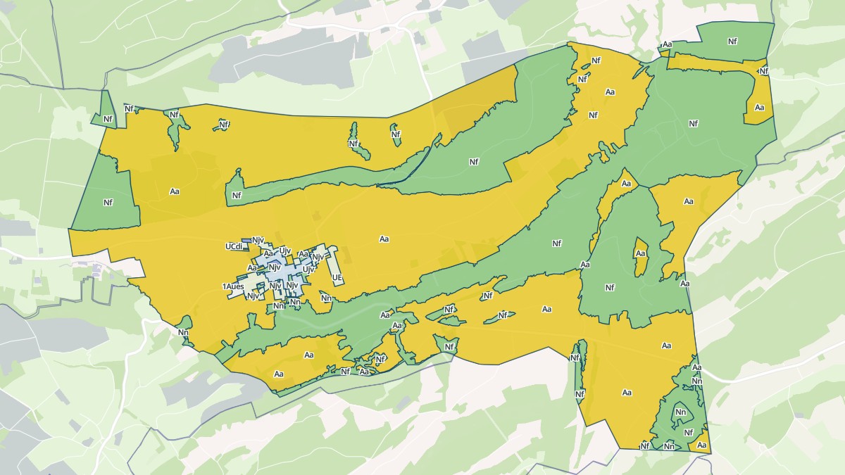 Aperçu cartographique de Landresse, centré sur la commune