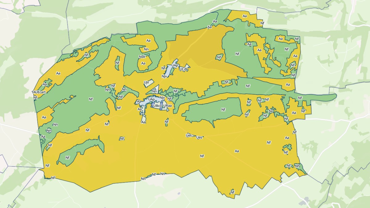 Aperçu cartographique de Laviron, centré sur la commune