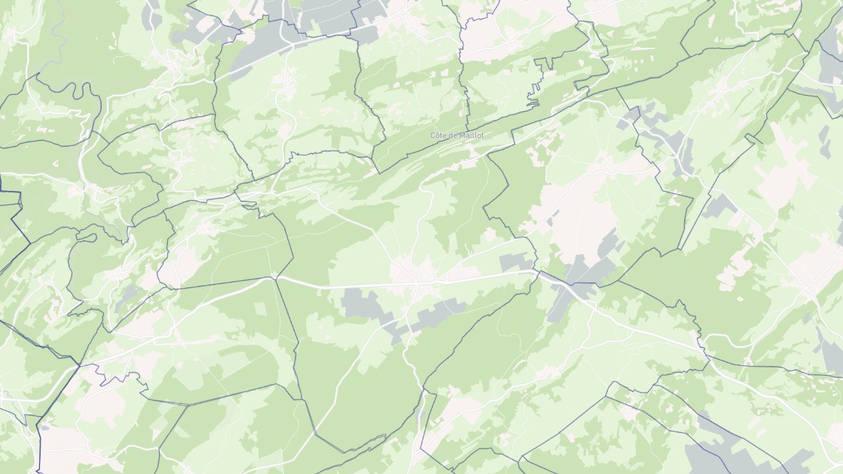 Aperçu cartographique de Levier, centré sur la commune