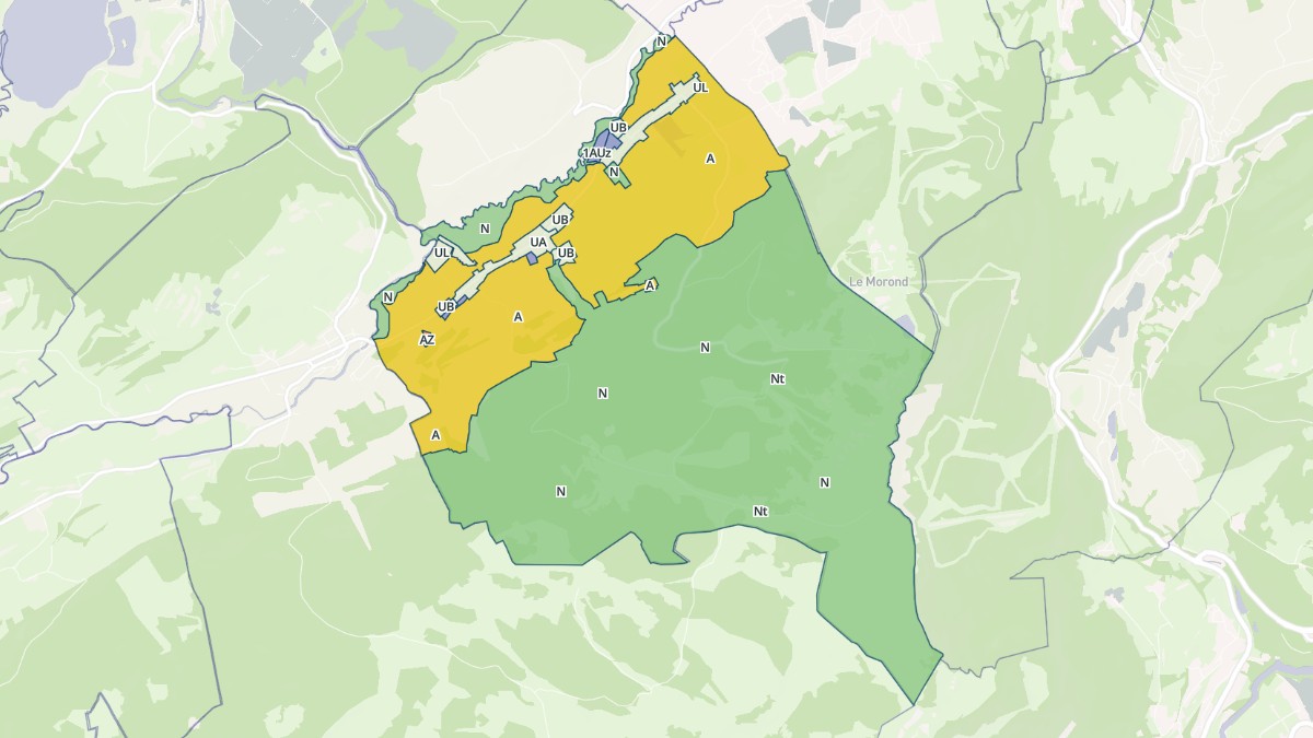 Aperçu cartographique de Longevilles-Mont-d'Or, centré sur la commune