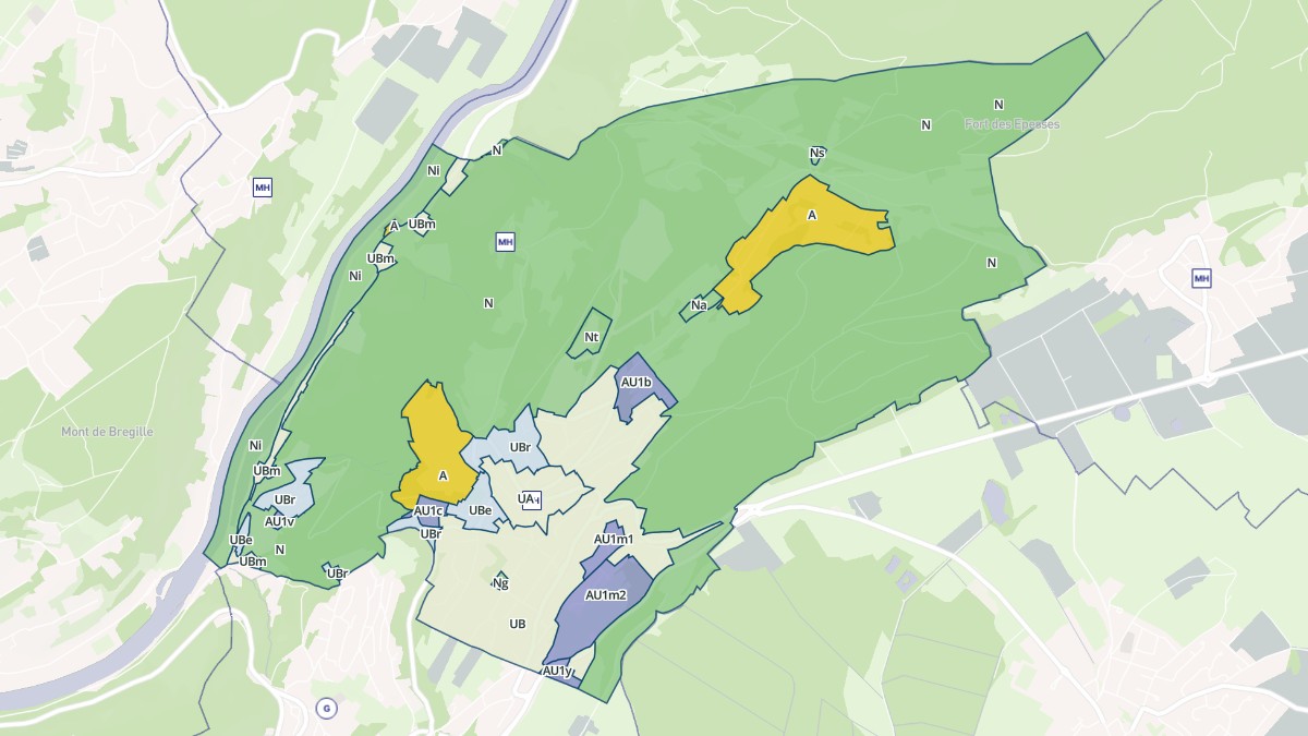 Aperçu cartographique de Montfaucon, centré sur la commune