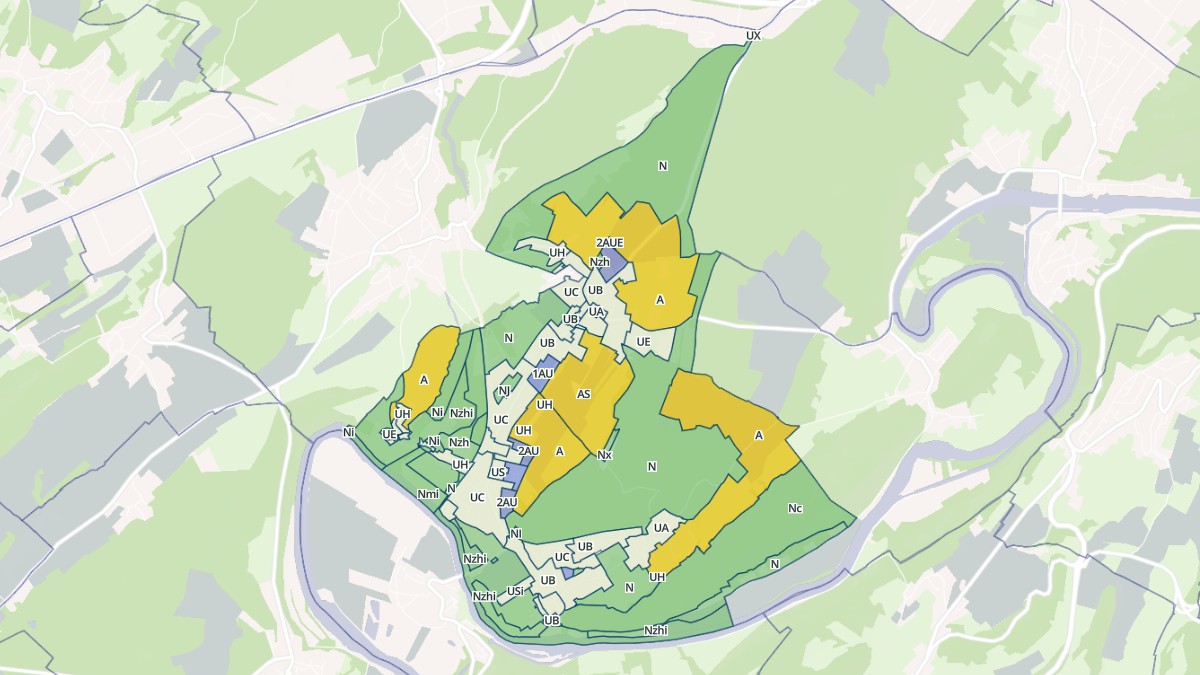 Aperçu cartographique de Montferrand-le-Château, centré sur la commune