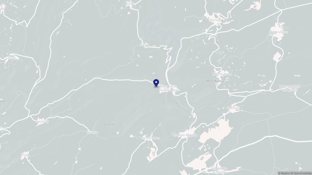 Aperçu cartographique de Nans-sous-Sainte-Anne, centré sur la commune