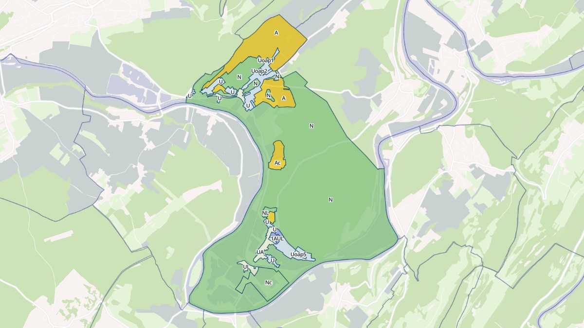 Aperçu cartographique de Osselle-Routelle, centré sur la commune