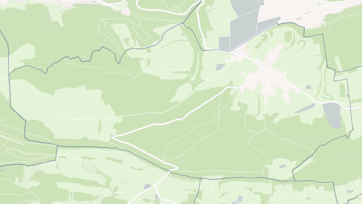 Aperçu cartographique de Pierrefontaine-lès-Blamont, centré sur la commune