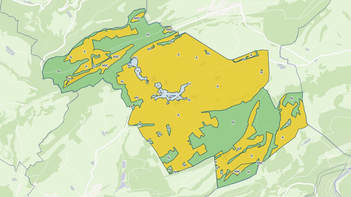 Aperçu cartographique de Les Plains-et-Grands-Essarts, centré sur la commune