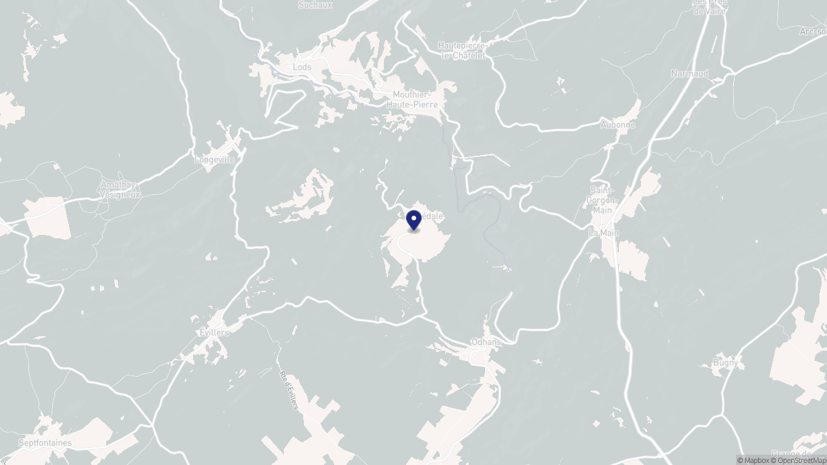 Aperçu cartographique de Renédale, centré sur la commune